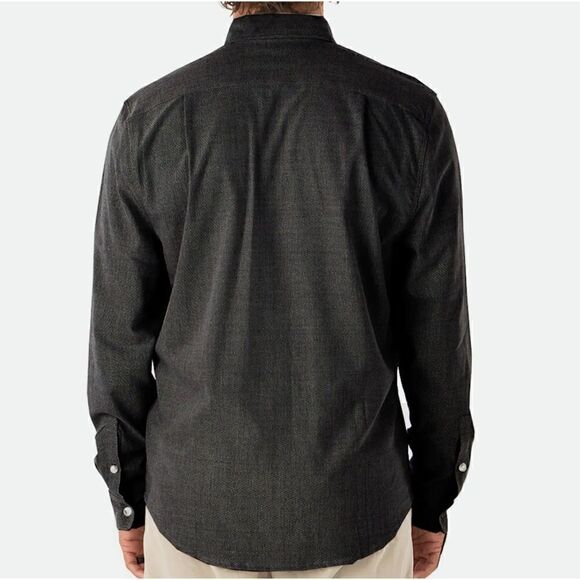 Free Fly Men's Sullivan's Bamboo Button Down Shirt Chambray Charcoal S - Picture 2 of 12